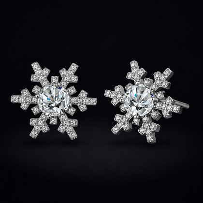 Winter Spark Studs - lab-created moissanite earring in 925 sterling silver