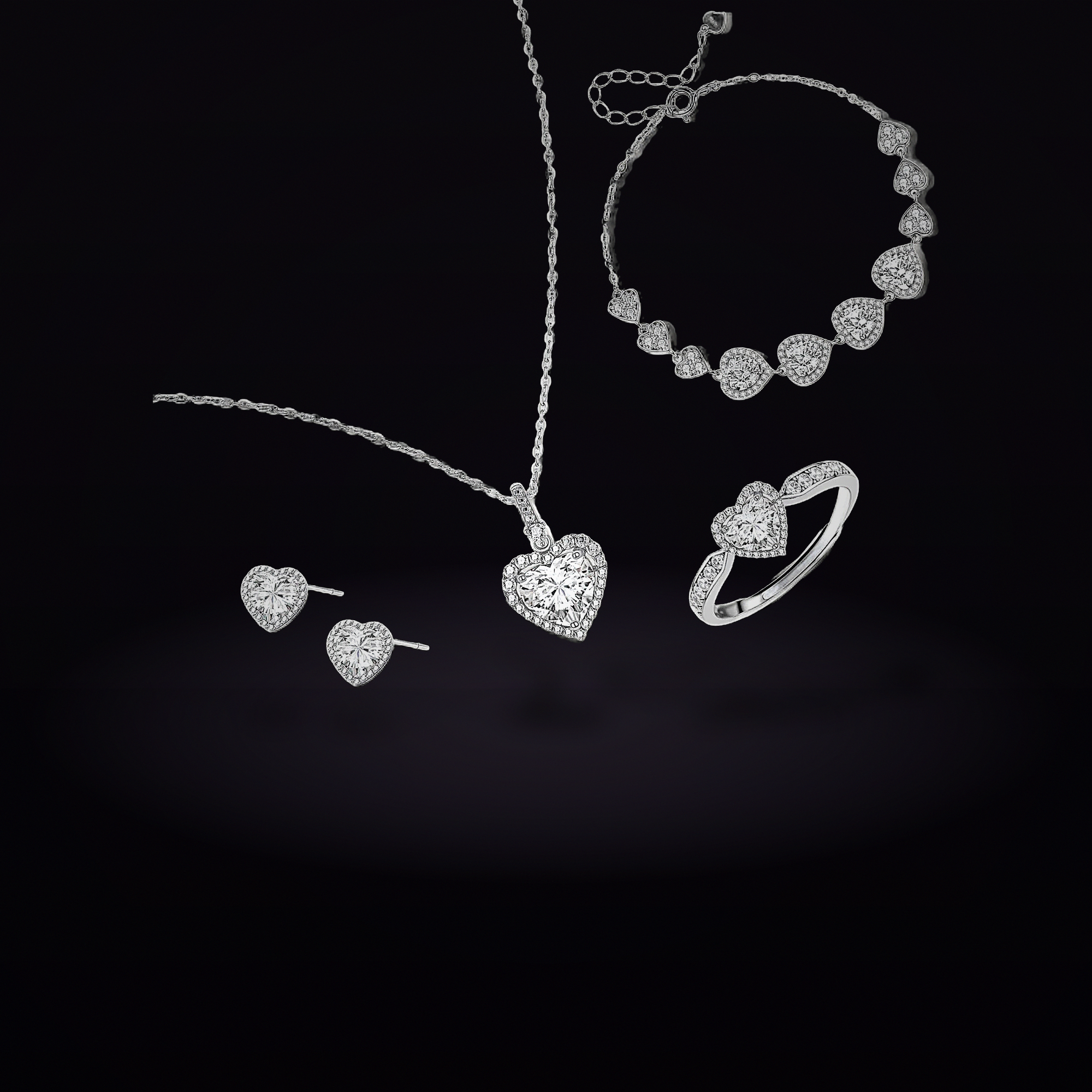 Heart Symphony Moissanite Set