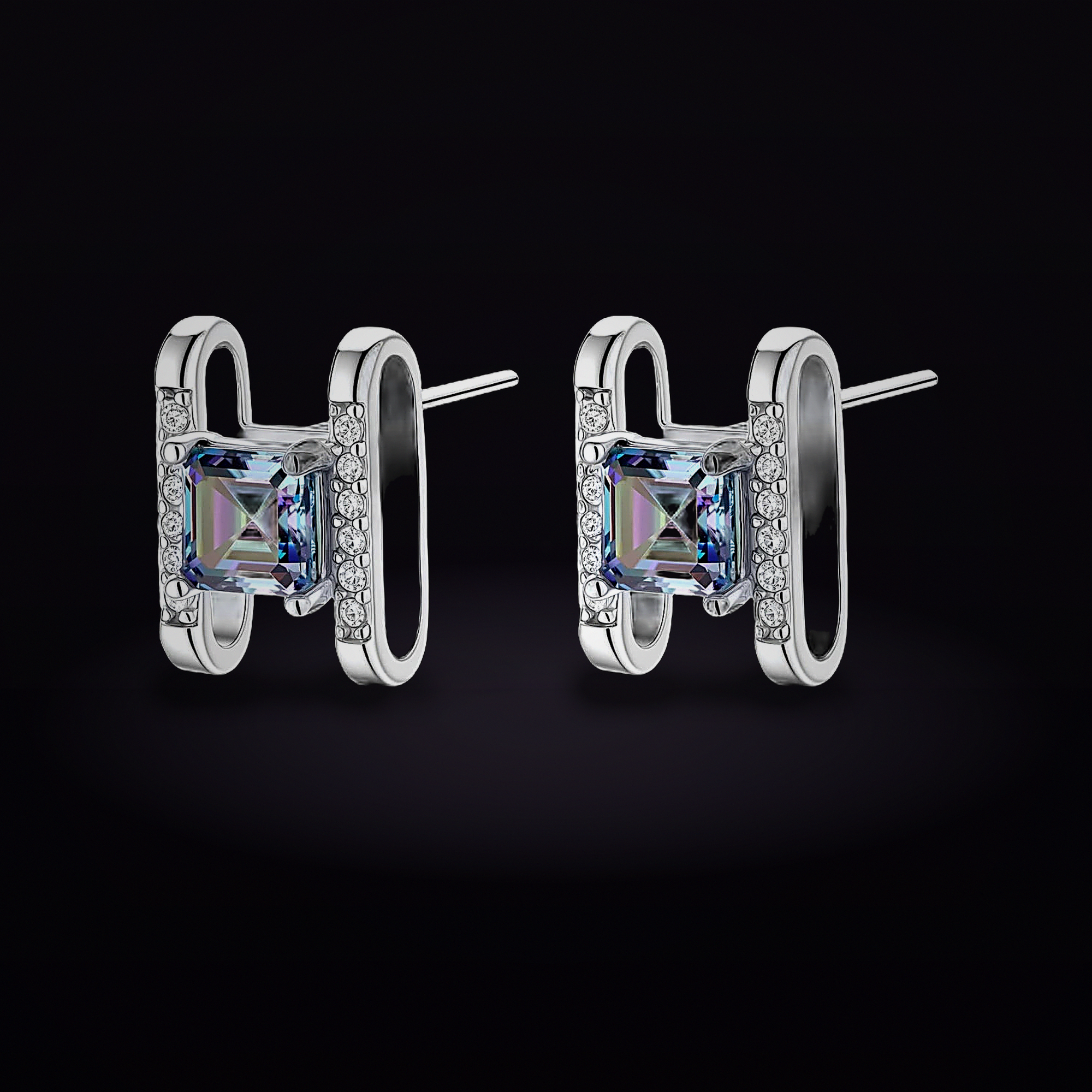 Prism Square Studs