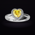 Golden Heart Halo Ring