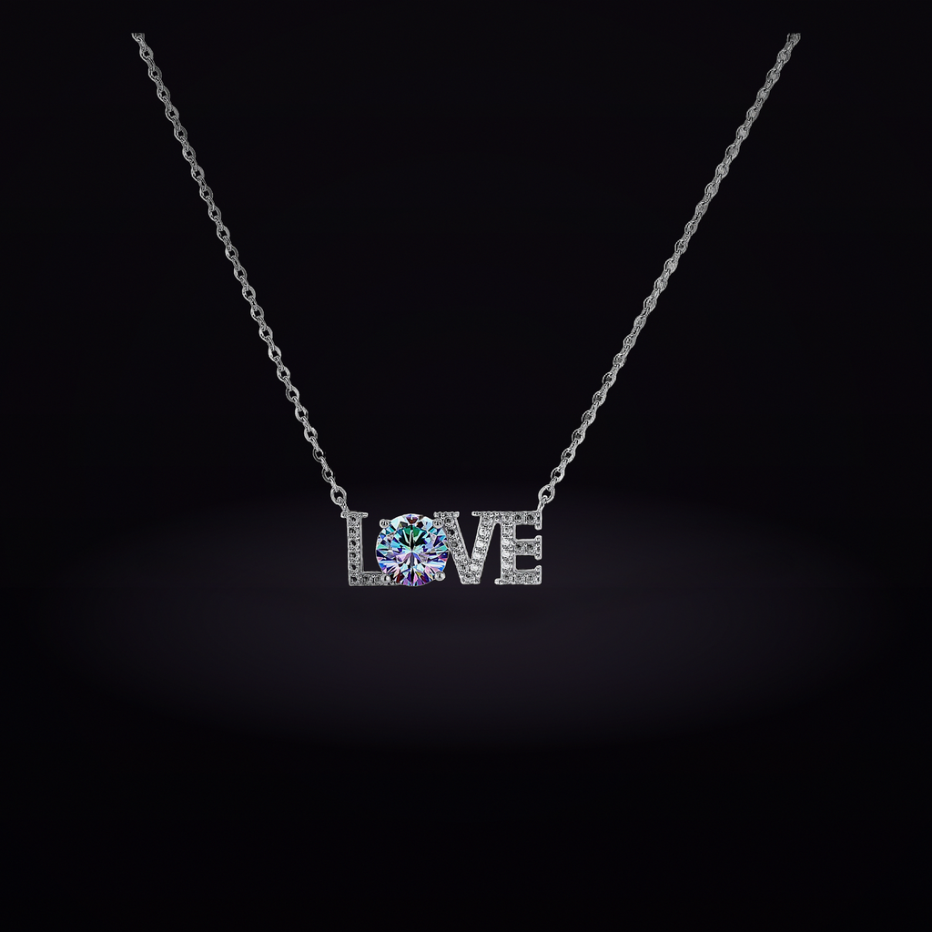 LOVE Moissanite Necklace
