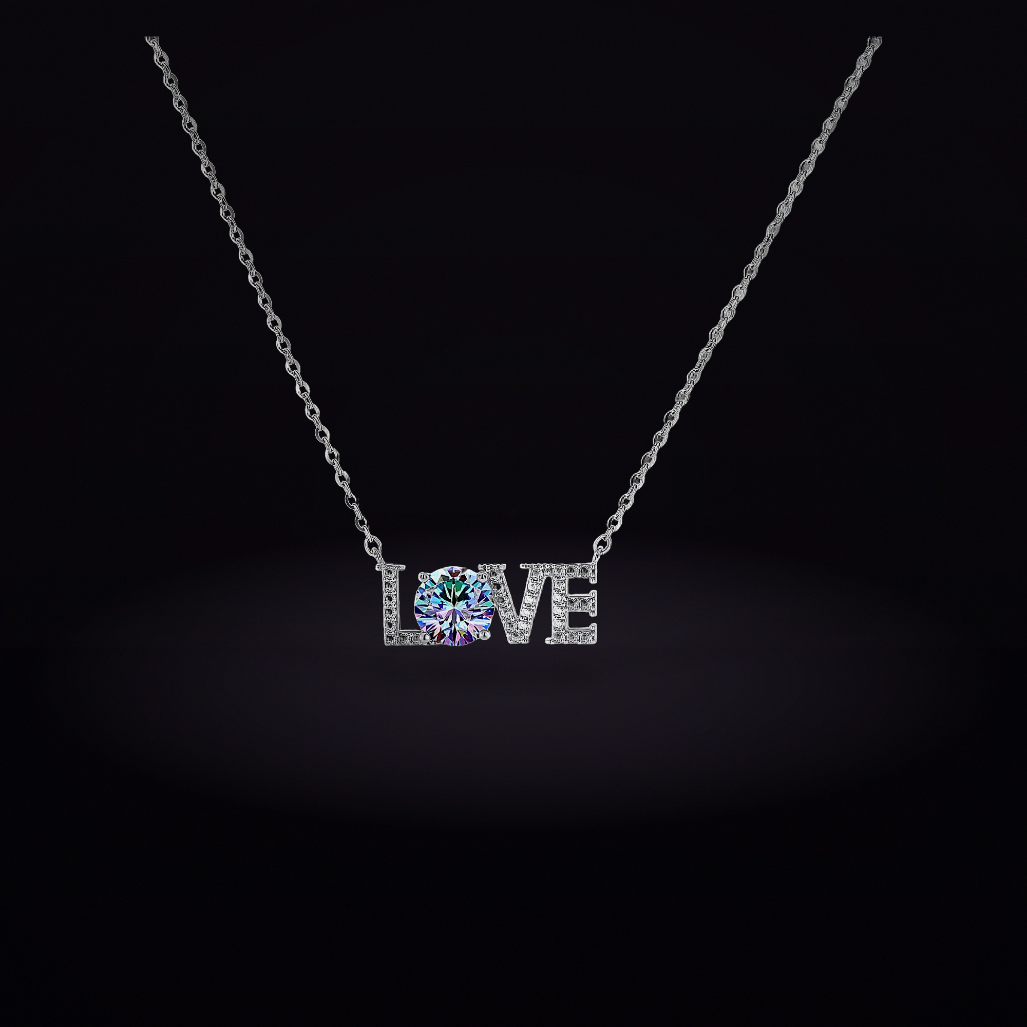 LOVE Moissanite Necklace
