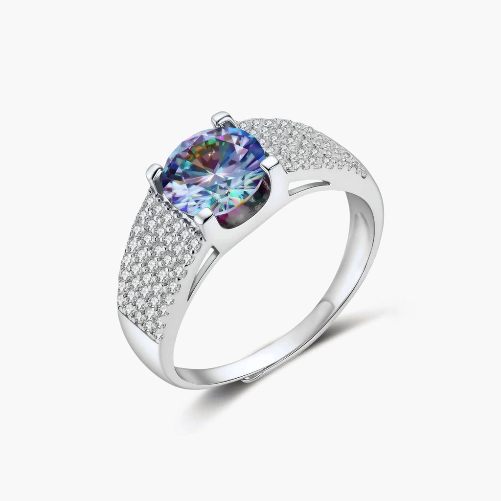 Prism Power Ring - lab-created moissanite ring in 925 sterling silver - view 3