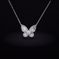 Radiant Butterfly Moissanite Necklace