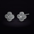 Quatrefoil Moissanite Studs