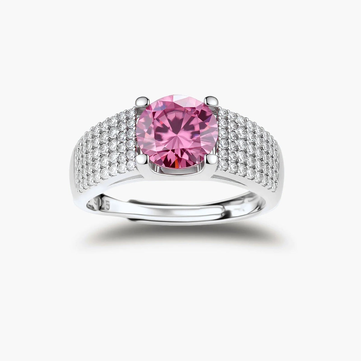 Blush Dreams Moissanite Set - pink lab-created moissanite jewelry set in 925 sterling silver - view 5