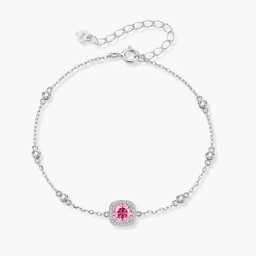 Blush Dreams Moissanite Set - pink lab-created moissanite jewelry set in 925 sterling silver - view 2