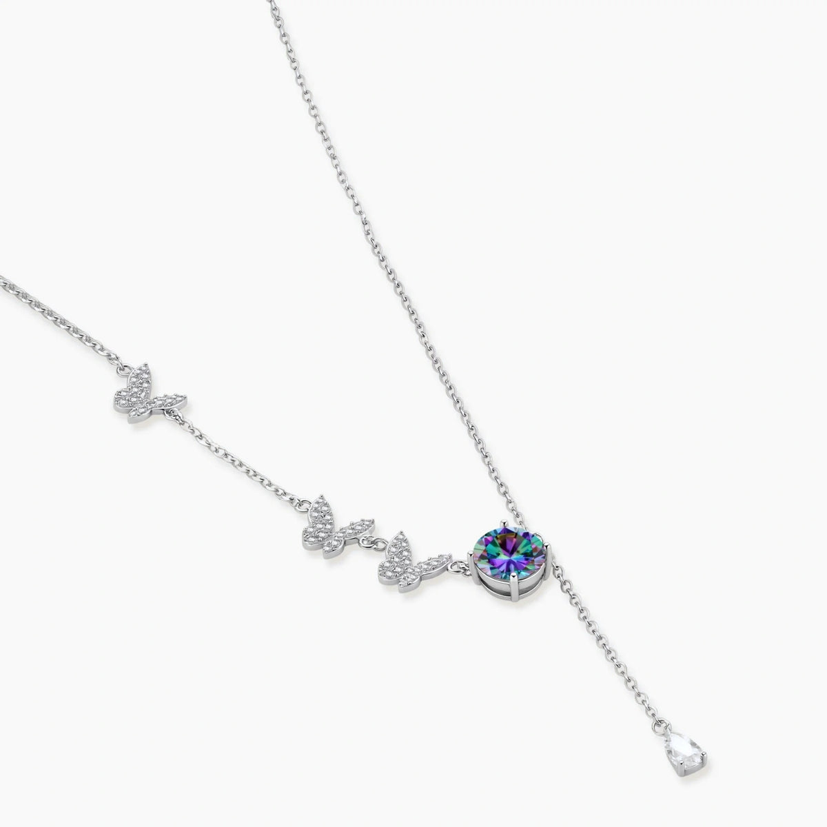 Lucky Clover Moissanite Set - multi color lab-created moissanite jewelry set in 925 sterling silver - view 3