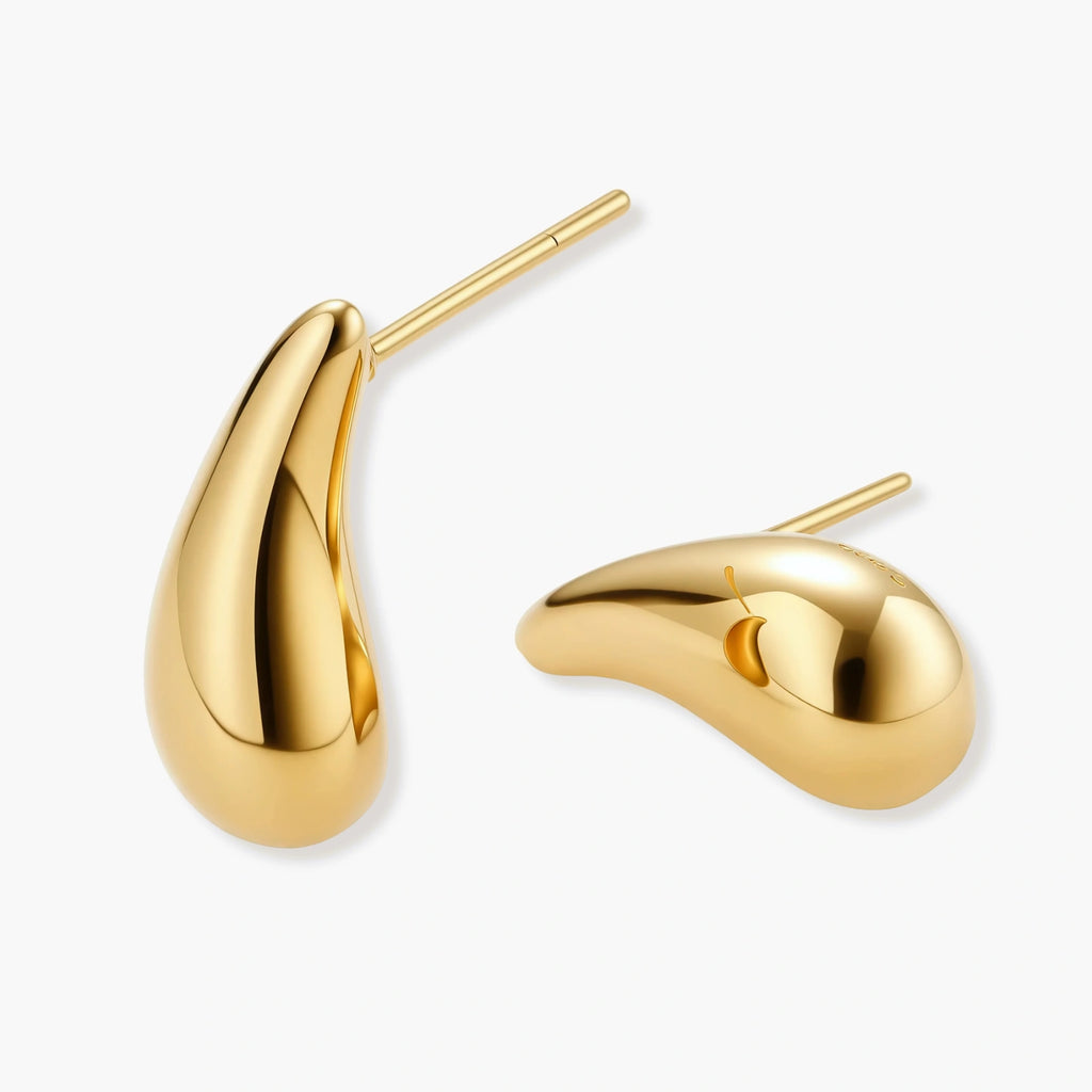 Polished Teardrop Studs