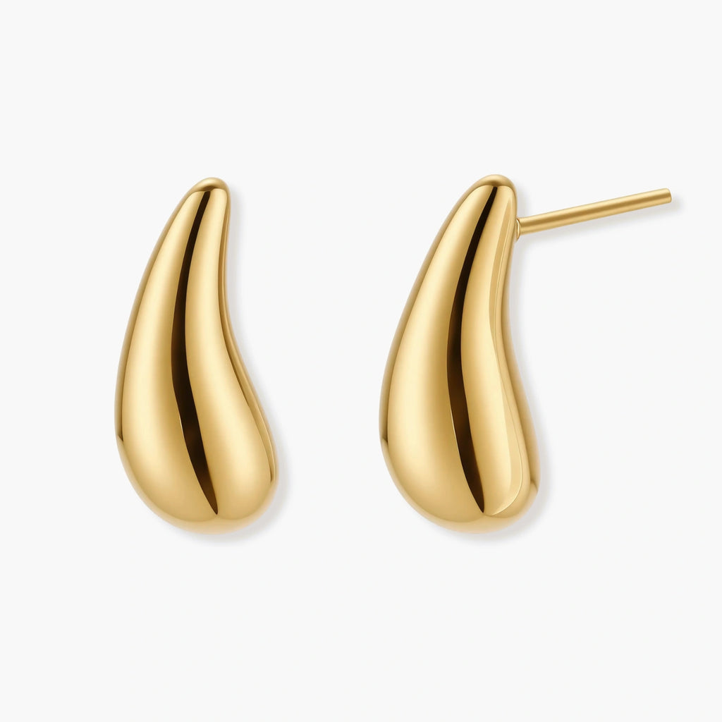 Polished Teardrop Studs