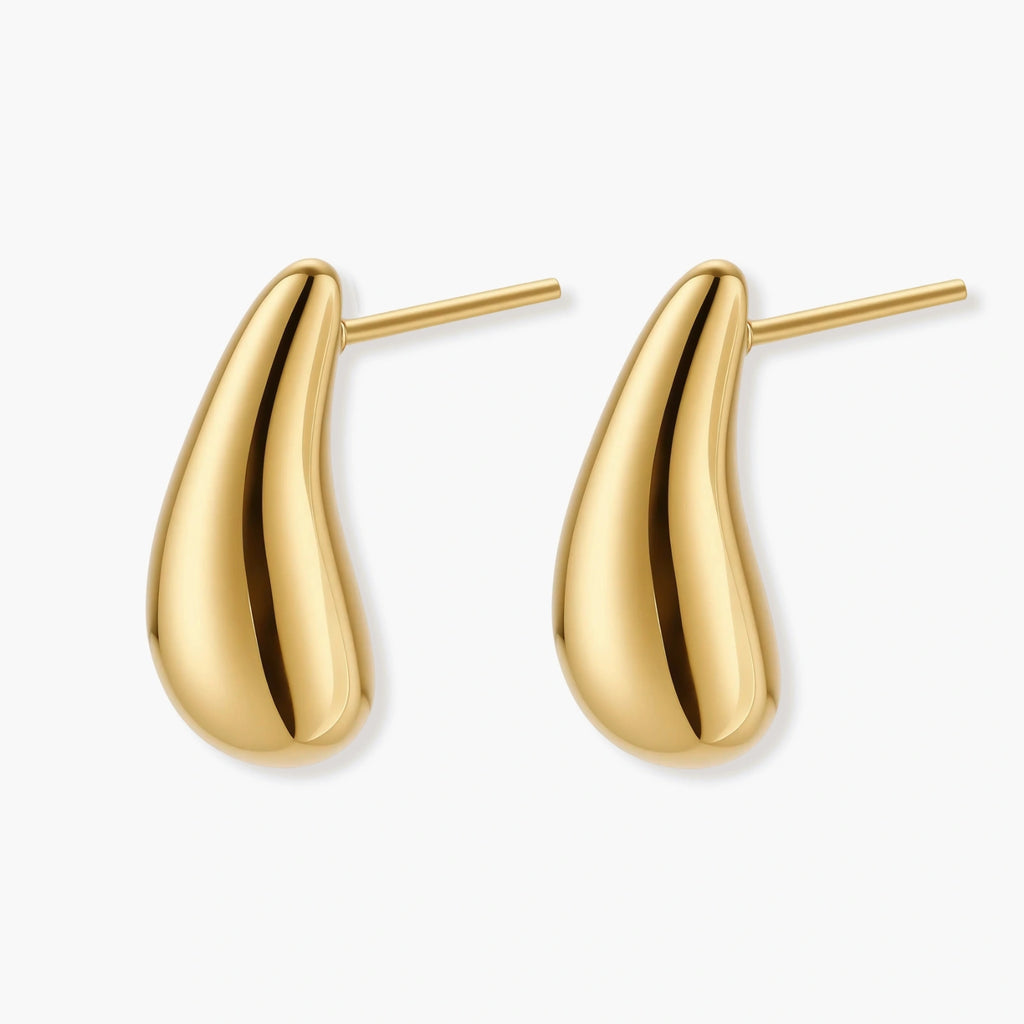 Polished Teardrop Studs