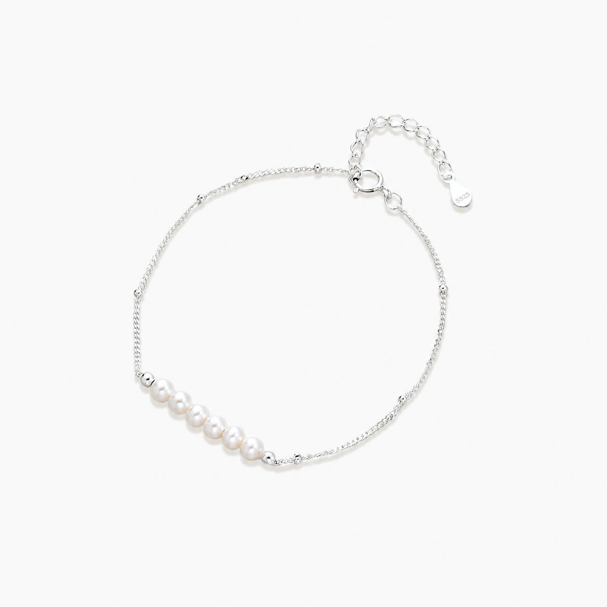 Six-Pearl Chain Bracelet