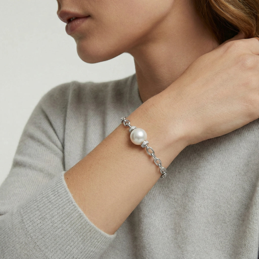 Single Pearl Chain Bracelet
