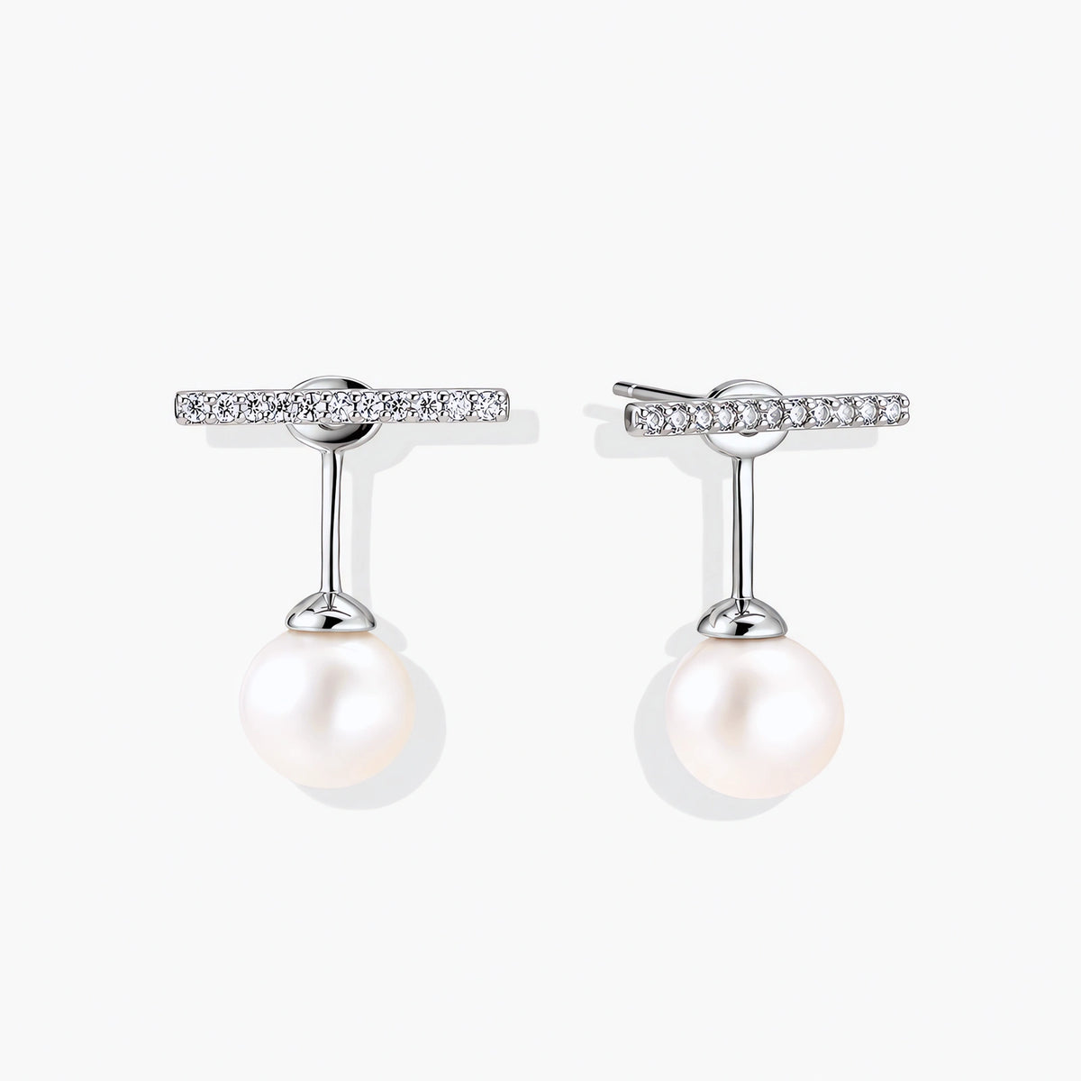 Pearl T-Bar Earrings