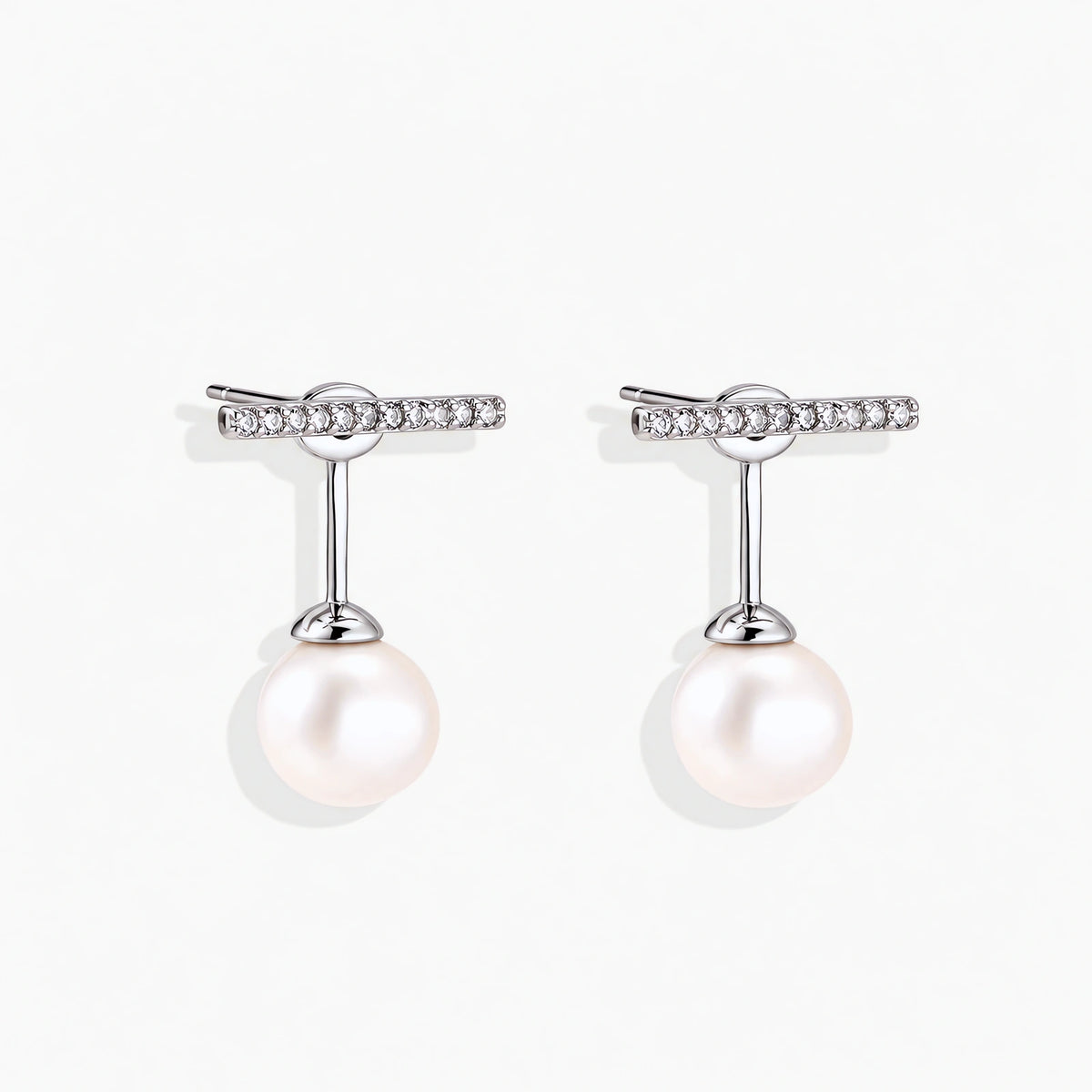 Pearl T-Bar Earrings