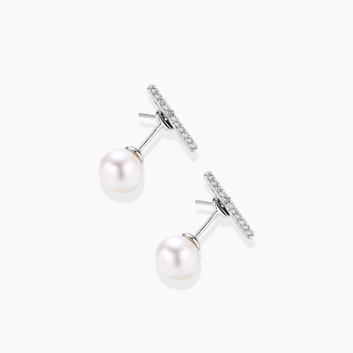 Pearl T-Bar Earrings