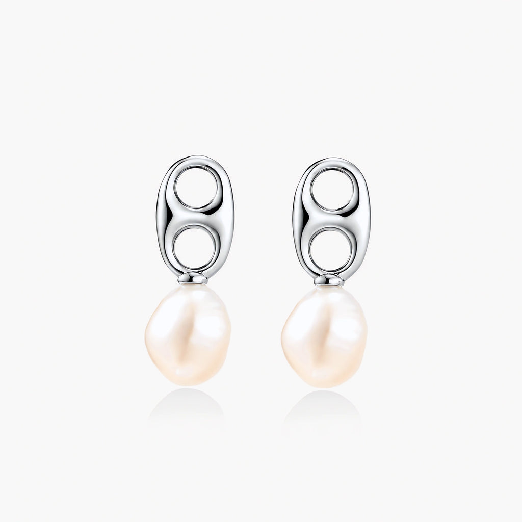 Pearl Link Drop Earrings
