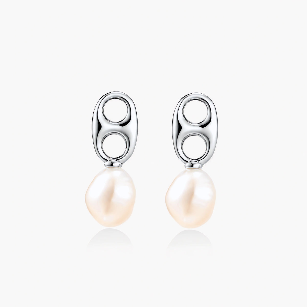 Pearl Link Drop Earrings