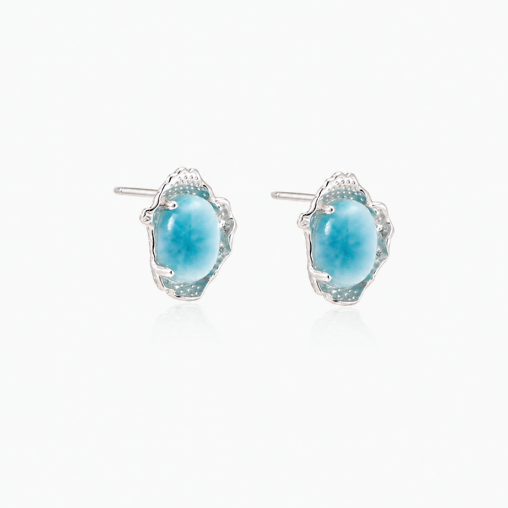 Larimar Stud Earrings