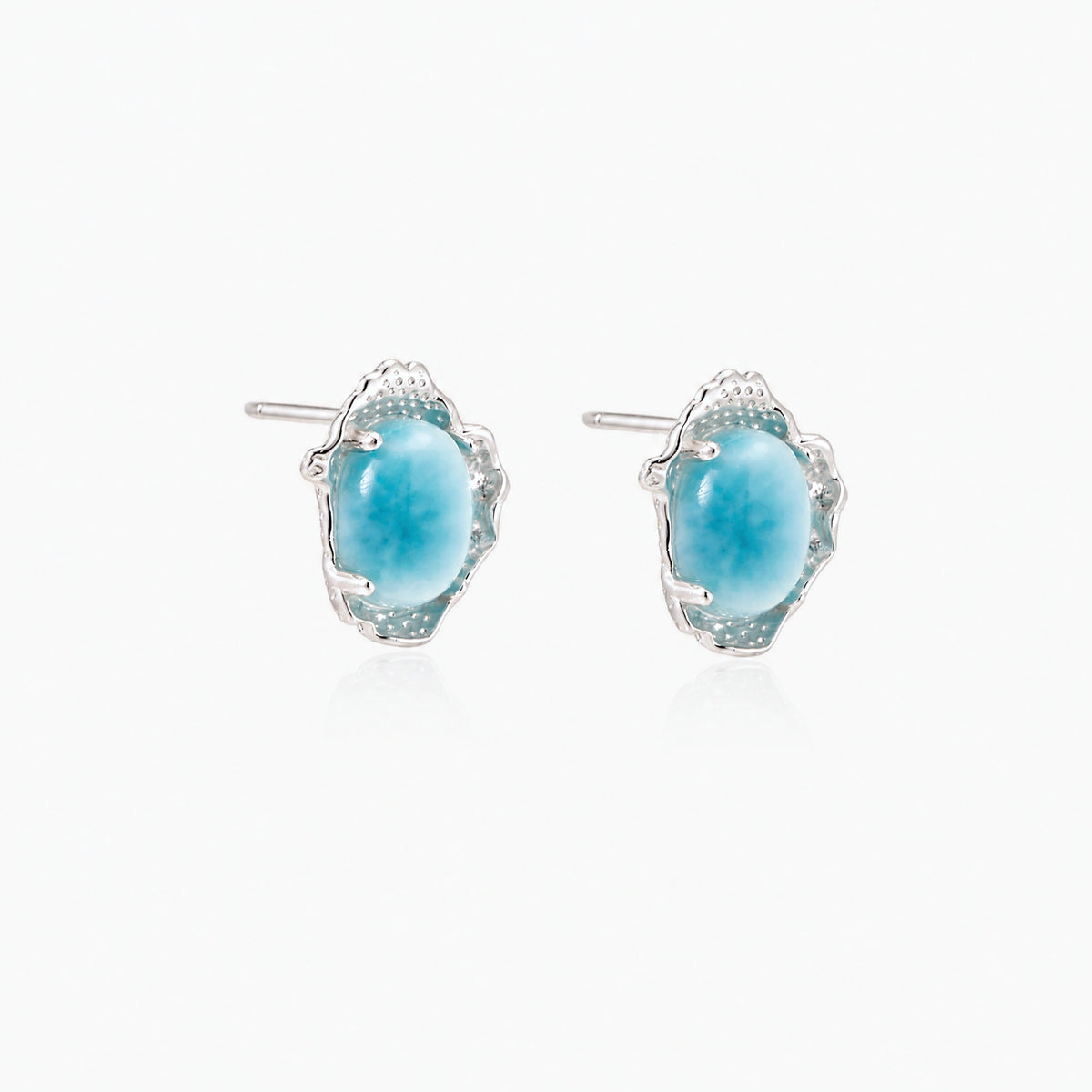 Larimar Stud Earrings
