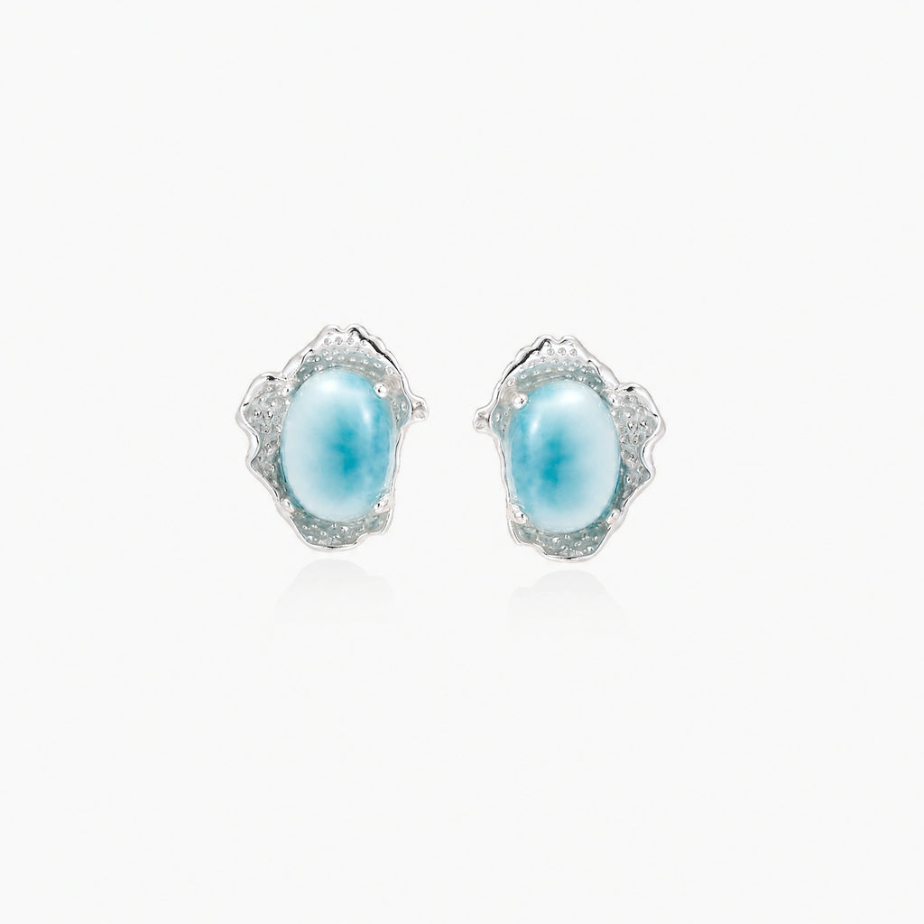 Larimar Stud Earrings