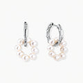 Pearl Cluster Huggie Hoops