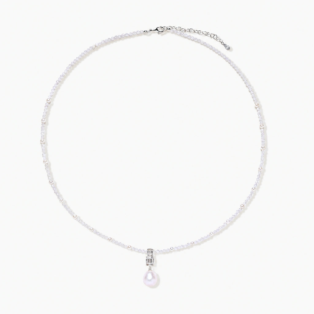Beaded Pearl Drop Necklace