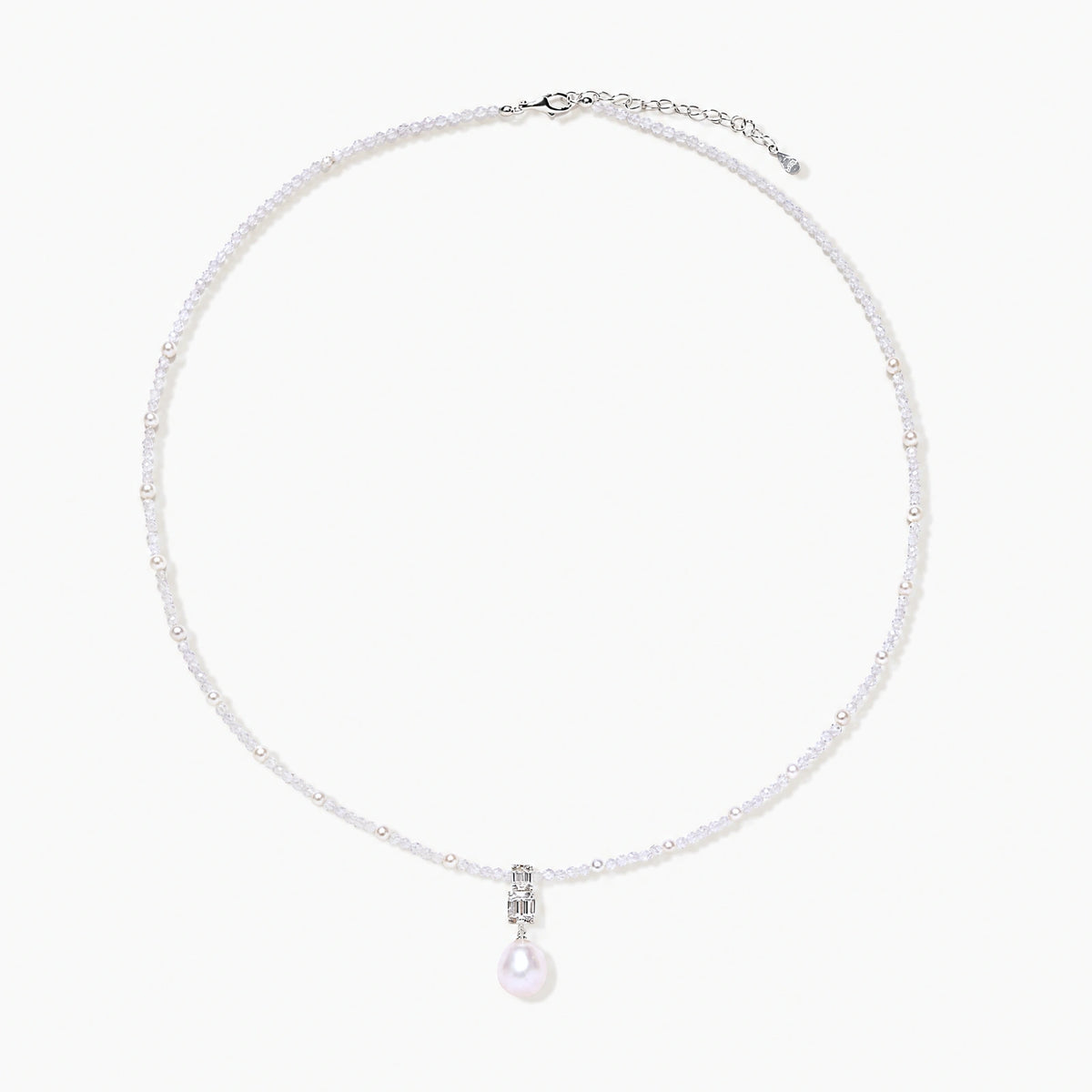 Beaded Pearl Drop Necklace