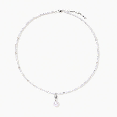 Beaded Pearl Drop Necklace