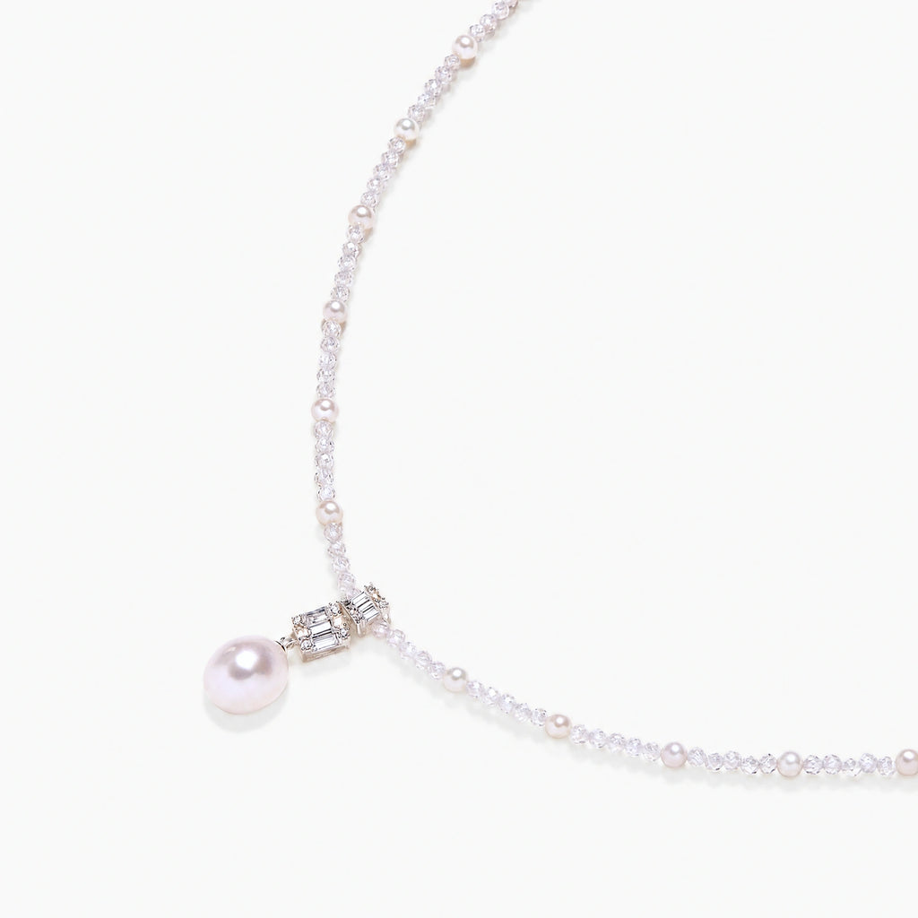 Beaded Pearl Drop Necklace