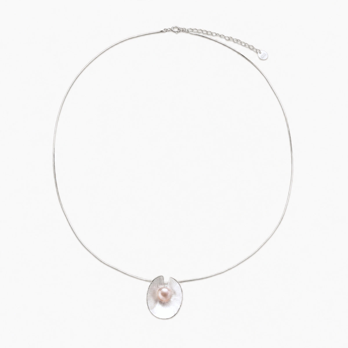 Pearl Disc Pendant Necklace