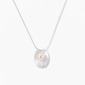 Pearl Disc Pendant Necklace