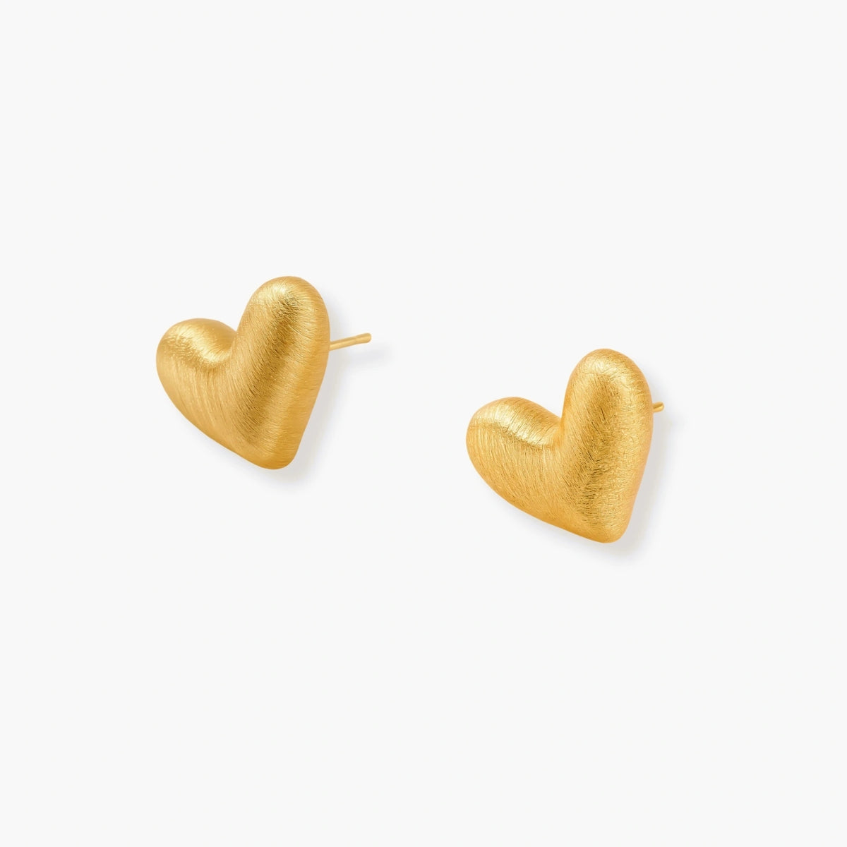 Sculpted Heart Studs