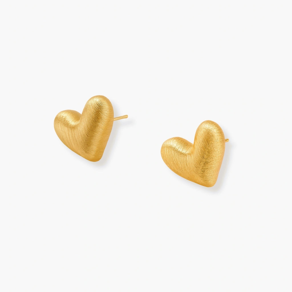 Sculpted Heart Studs