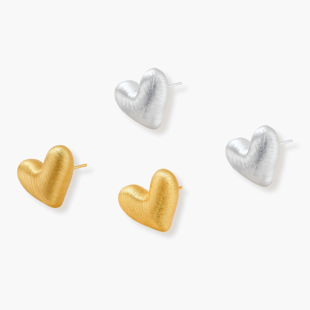 Puffy Heart Studs