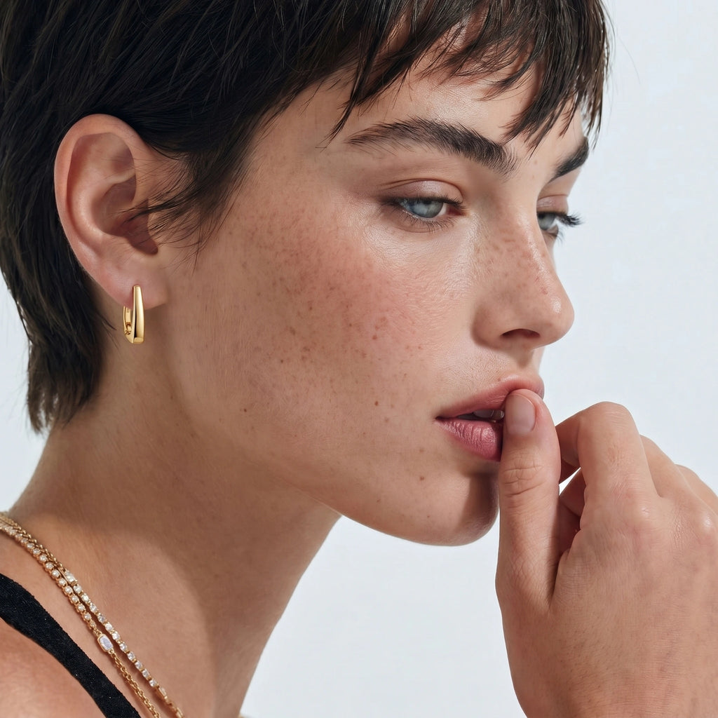 Smooth Huggie Earrings
