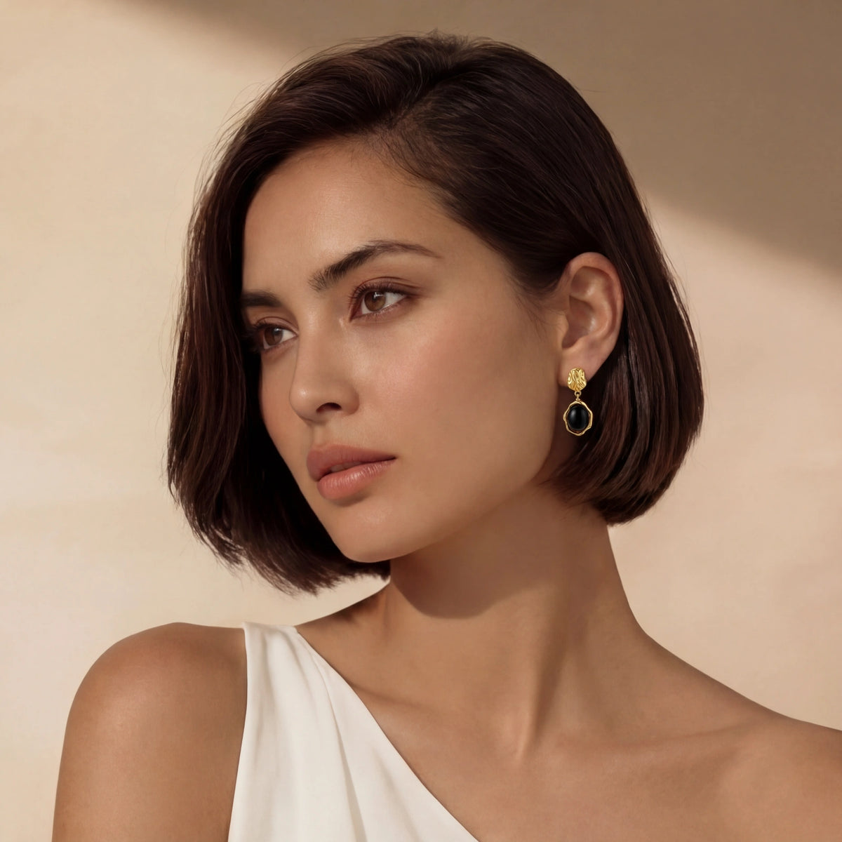 Black Agate Drop Earrings