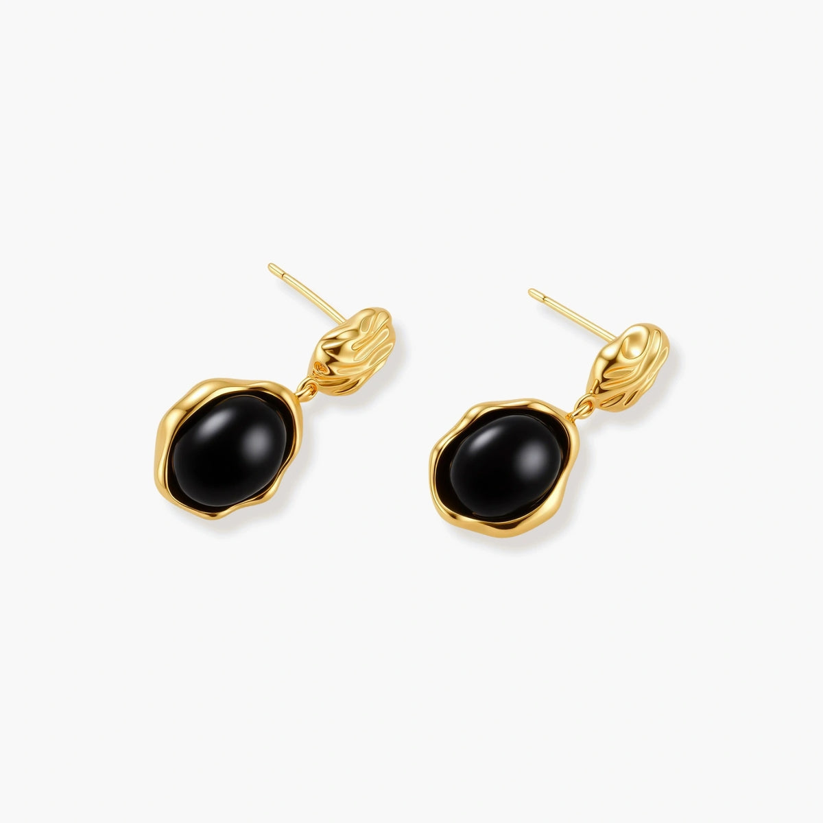 Black Agate Drop Earrings