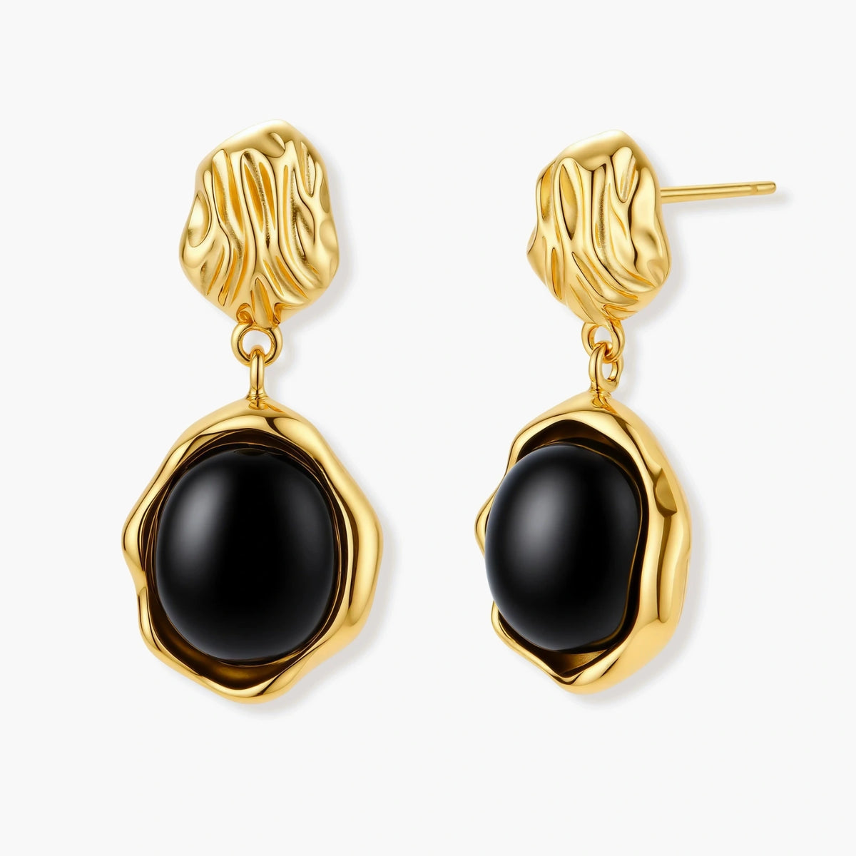 Black Agate Drop Earrings