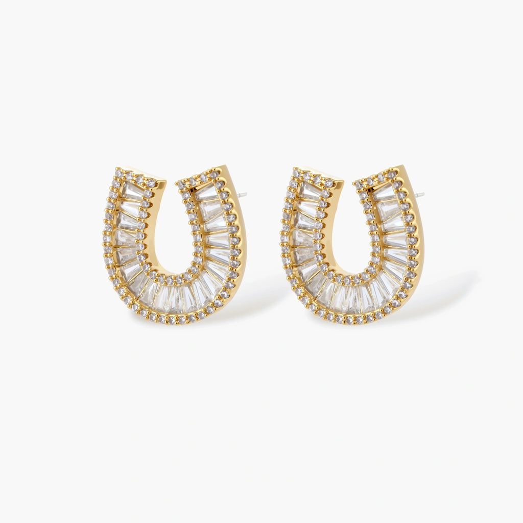 Horseshoe Necklace and Earring Set