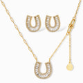 Horseshoe Necklace and Earring Set
