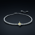 Aphelion Bracelet - yellow lab-created moissanite bracelet in 925 sterling silver