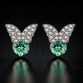 Butterfly Transformation Studs - lab-created moissanite earring in 925 sterling silver