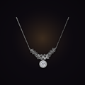 Corona Cascade Necklace — 2 carat moissanite garland collar necklace in 925 sterling silver, Maison Noctaura
