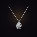 Coronation Pendant — 5 carat teardrop moissanite necklace in sterling silver, Maison Noctaura