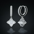 Polaris Huggie Drops - near colorless lab-created moissanite earring in 925 sterling silver