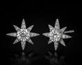 Starfall Studs - near colorless lab-created moissanite earring in 925 sterling silver
