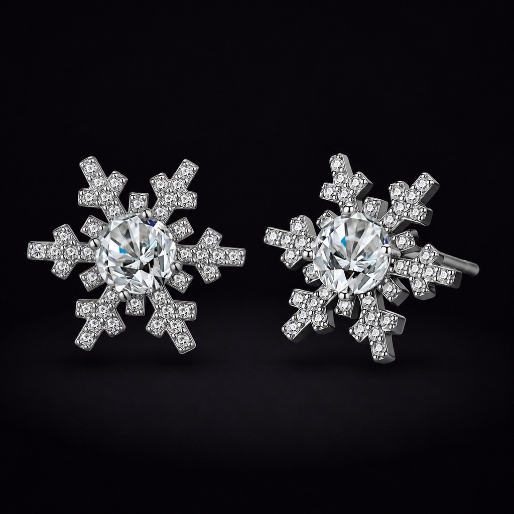 Winter Spark Studs - lab-created moissanite earring in 925 sterling silver