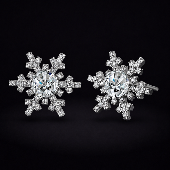 Winter Spark Studs - lab-created moissanite earring in 925 sterling silver